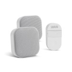 sonerie wireless 2 in 1 si lumina de noapte - kinetic - cu receptor dublu - alb