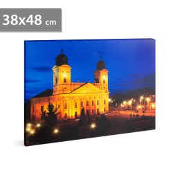 family pound - tablou cu led - "debretin", 2 x aa, 38 x 48 cm