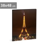 tablou decorativ cu led - ,,turnul eiffel" - 2 x aa, 38 x 48 cm