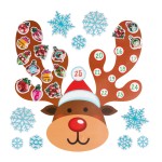 autocolant de perete, de craciun - calendar de advent - model ren