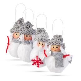 decor de brad - om de zapada - poliester - 10 cm - 4 buc
