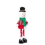 figurina textila de craciun - 65 x 18 x 13 cm - om de zapada