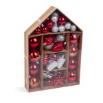 set decoratiuni de brad - rosu / alb - 36 buc / set set decoratiuni de brad - rosu / alb - 36 buc / set