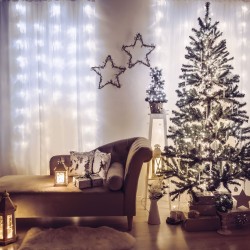 perdea luminoasa - 200 leduri - alba - ip44 - 4,2 m - 8 programe
