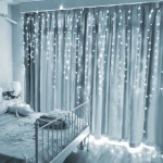 perdea luminoasa - 100 leduri - alb rece - ip44 - 2,2 m - 8 programe
