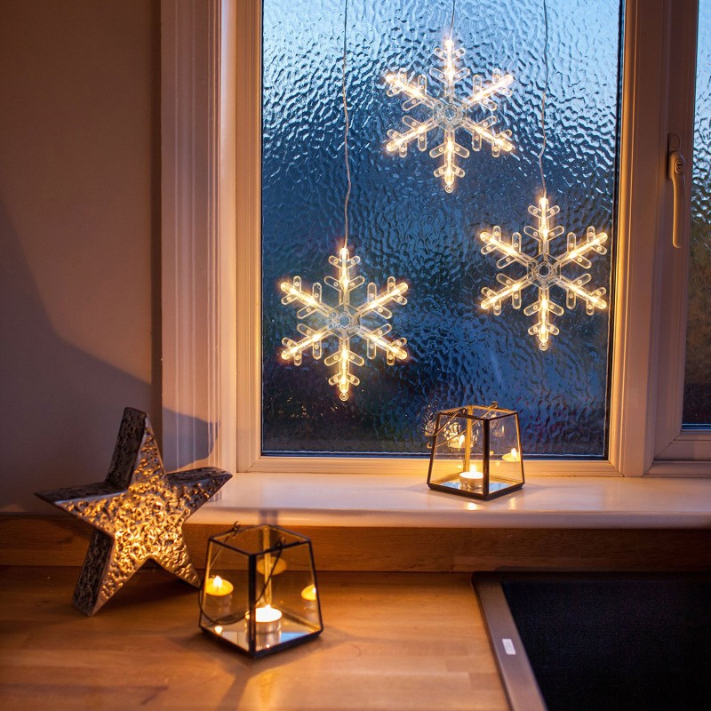 decoratiune led - fulg de nea - 16 x 19 cm - 1,65 metri - alb cald - 3 x aa decoratiune led - fulg de nea - 16 x 19 cm - 1,65 metri - alb cald - 3 x aa