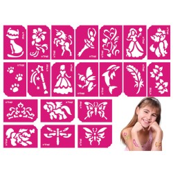 set sabloane tatuaje - pentru fete - 21 buc