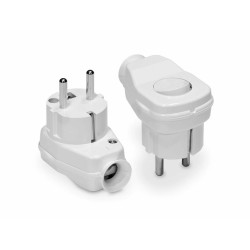 stecher shuko iesire laterala alb, intrerupator wt-16u/lk plastrol