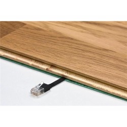 cablu u/utp goobay, cat6, patch cord, 10m, cablu plat, alb