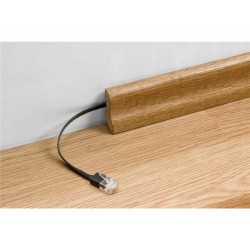 cablu u/utp goobay, cat6, patch cord, 10m, cablu plat, alb