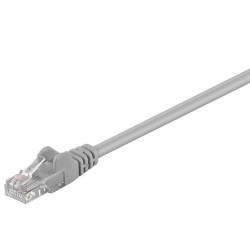 cablu de retea u/utp goobay, cat5e, patch cord, 15m, gri