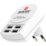 incarcator retea skross 1.302422, 4x usb-a 4.8a, alb