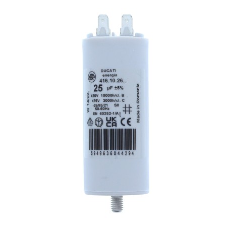 condensator pornire motor 425v 25uf cu pin, ducati energia 416102664