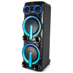 boxa portabila 2x10" bluetooth/aux/usb + mic wireless uhf