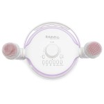 boxa karaoke cu 2 microfoane wireless bt/usb/msd/aux - alb boxa karaoke cu 2 microfoane wireless bt/usb/msd/aux - alb