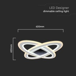 corp iluminat decorativ dimabil 130w 3000k + 6000k - alb
