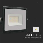 reflector led smd 30w 4000k ip65 - negru reflector led smd 30w 4000k ip65 - negru