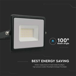 reflector led smd 30w 4000k ip65 - negru