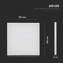 panou led 36w 2in1 60cm x 60cm 3960lm 6400k alb rece