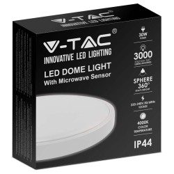 plafoniera led 30w 4000k ip44 cu senzor de miscare