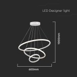 candelabru led 32w 3000k 60x40x100cm - alb