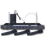 set 4 microfoane wireless( 3 mana + 1 casca) ibiza