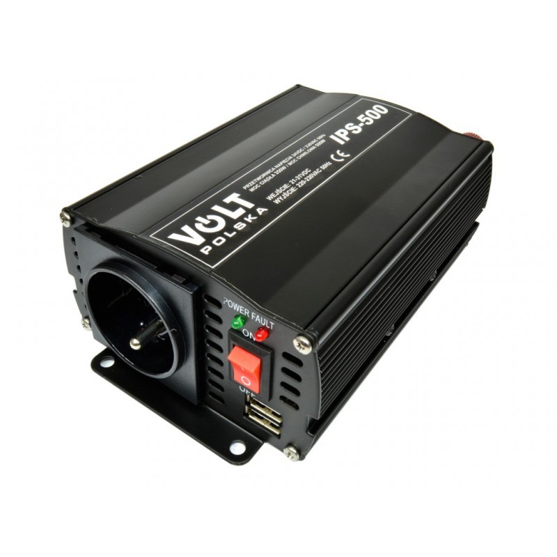Invertoare auto, Invertor auto camion tir Convertor IPS 500  24V 220V 2 x USB -1, dioda.ro