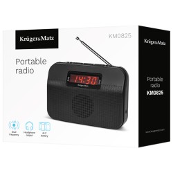 radio am fm portabil cu alarma kruger&matz