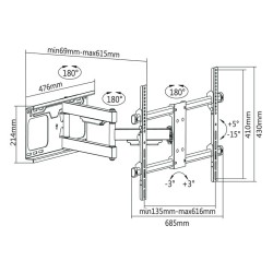 suport universal led tv 37 inch-70 inch kruger&matz