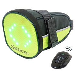 geanta bicicleta cu semnalizare led spacer