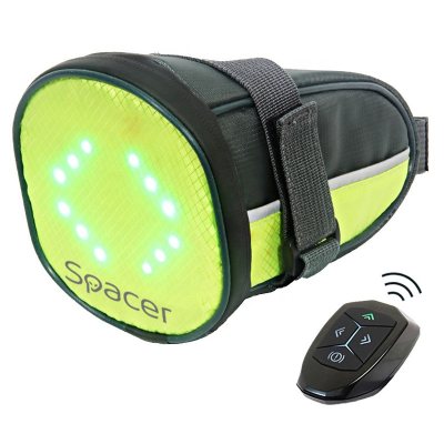 geanta bicicleta cu semnalizare led spacer