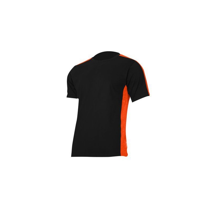 tricou bumbac negru-portocaliu - l tricou bumbac negru-portocaliu - l