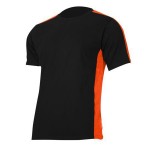 tricou bumbac negru-portocaliu - l tricou bumbac negru-portocaliu - l
