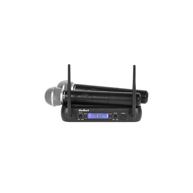 set doua microfoane vhf rebel