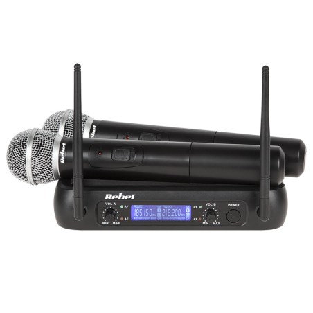 set doua microfoane vhf rebel