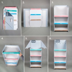 display stand carton teesa