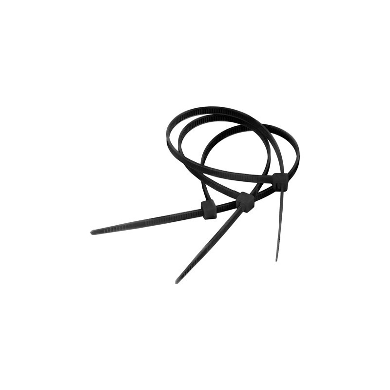 set fasete 4.8 mm/250 mm negru 100 buc elemat