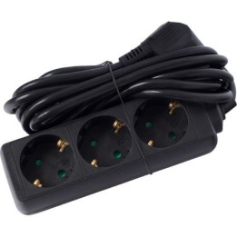 Cabluri, Prelungitor Strohm, 3 prize, protectie copii, 3x1mm, 1,5 m, Negru -1, dioda.ro