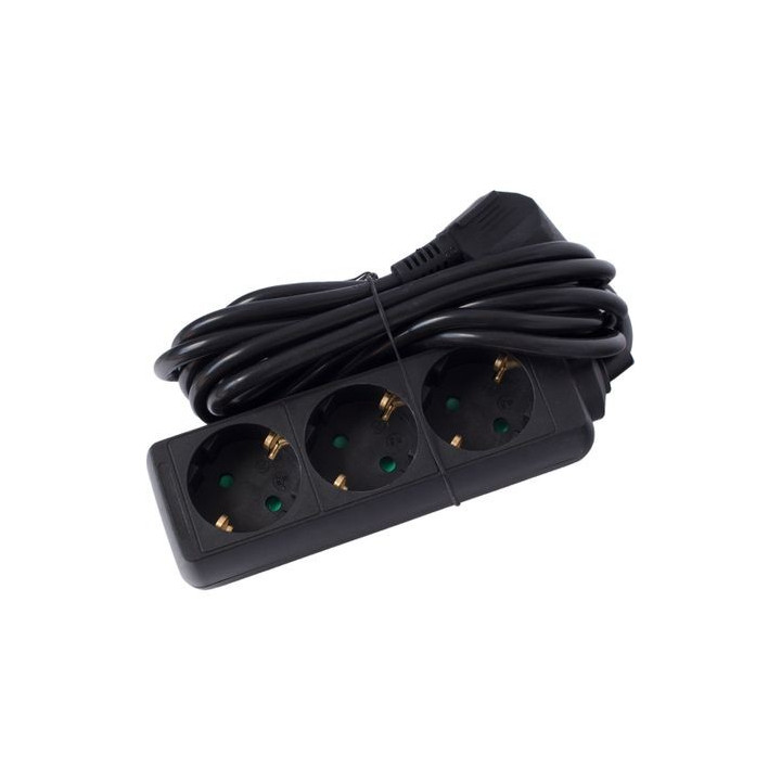 Cabluri, Prelungitor Strohm, 3 prize, protectie copii, 3x1mm, 1,5 m, Negru -1, dioda.ro