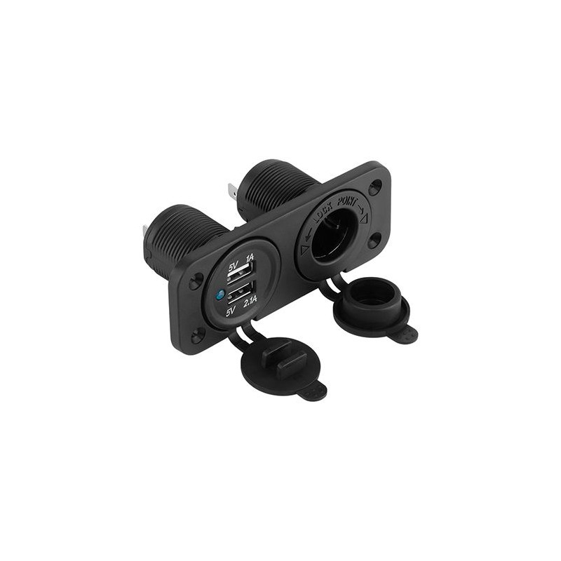 mufa montaj auto incarcare 2xusb 3.1a+bricheta mufa montaj auto incarcare 2xusb 3.1a+bricheta