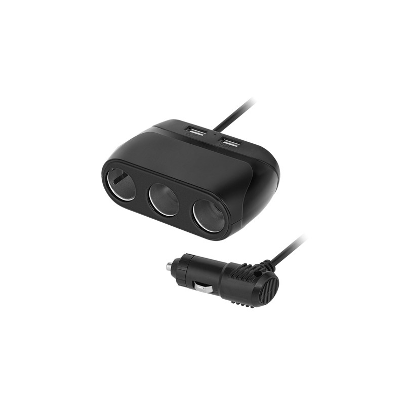 splitter bricheta auto x3 cu usb si cablu peiying