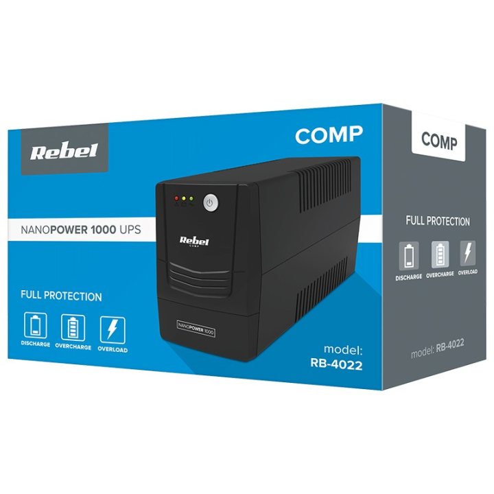 ups offline nanopower 1000 (1000va/600w) rebe