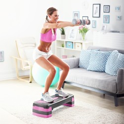 stepper aerobic 3 nivele gri violet rebel active