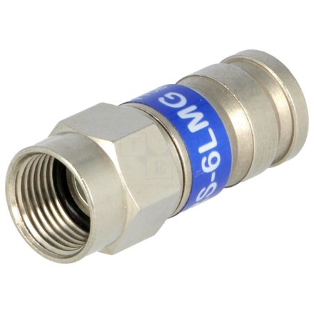 Conectori, Mufă F tată drept 75Ω RG6 7,54mm crimpare pe cablu 3GHz -1, dioda.ro