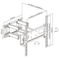 suport universal led tv curbat 32-55 inch
