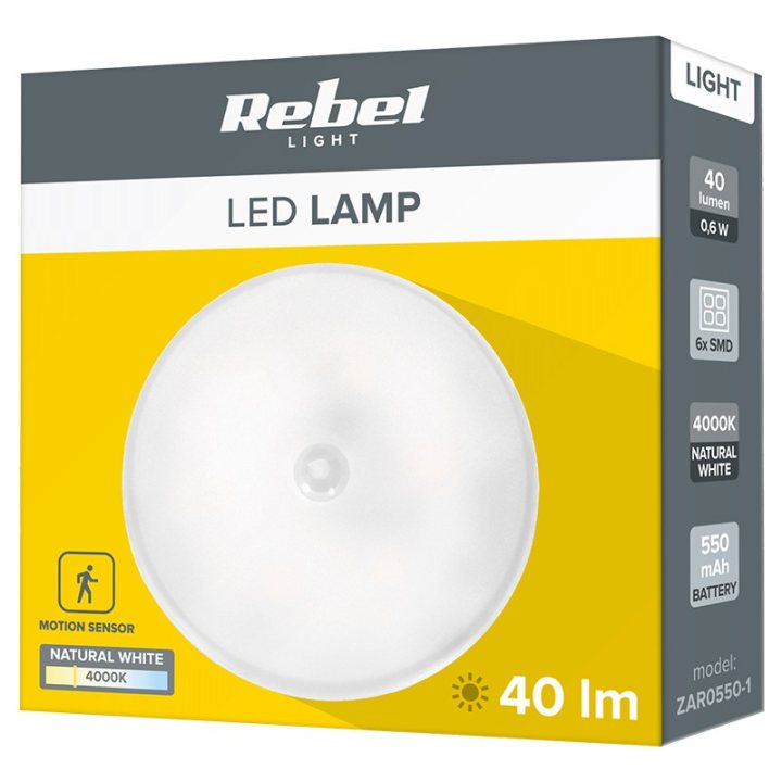 lampa led magnet senzor miscare acumulator rebel