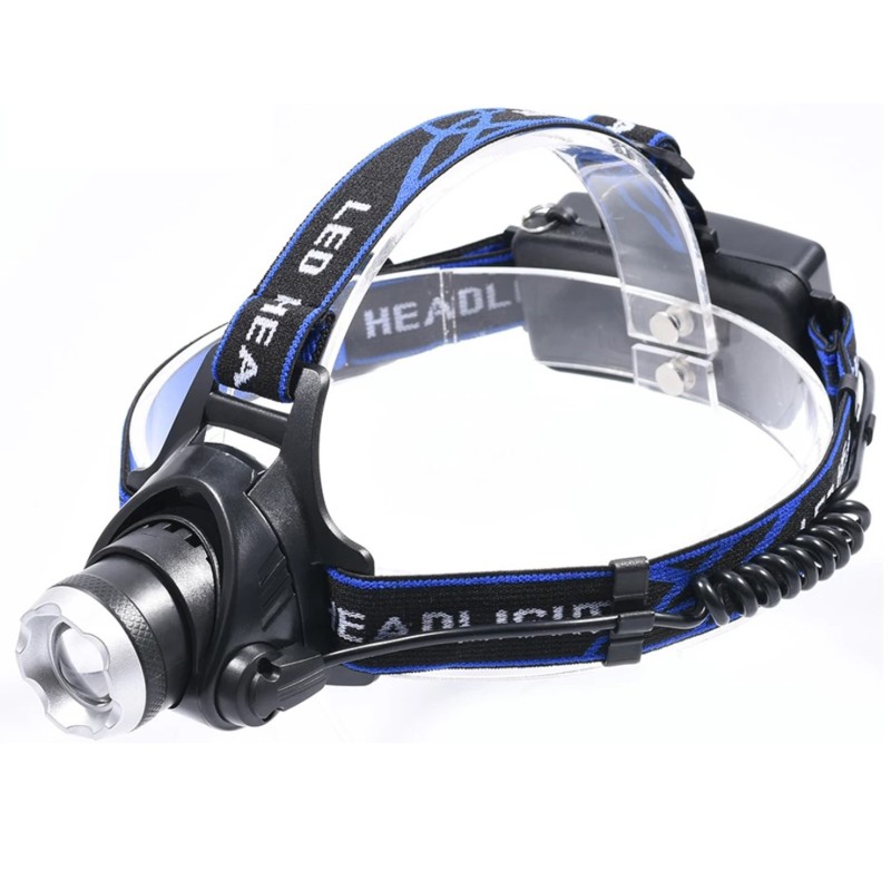 lanterna de cap cu acumulator 1 led 10w, include 2 x 18650, tl-7022 ted