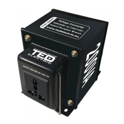 transformator de tensiune, convertor de la 220v la 110v si reversibil 200va 200w, ted electric ted003652