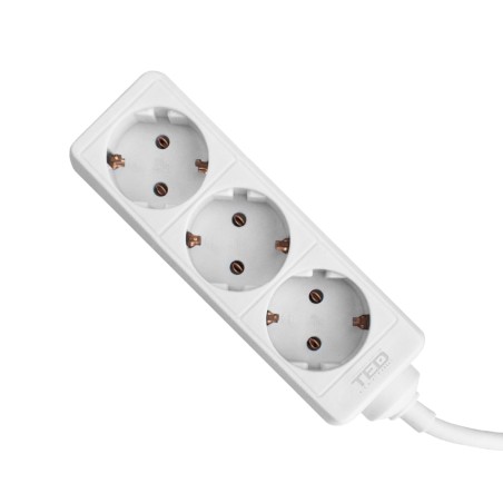 prelungitor 3 prize, 3 x 1mm 1.5 metri alb, ted