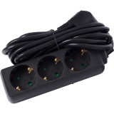 Cabluri, Prelungitor Strohm, 3 prize, protectie copii, 3x1mm, 1,5 m, Negru -2, dioda.ro
